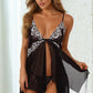 Lace Inset Jagged Hem Babydoll