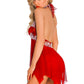 High Neck Contrast Lace Babydoll