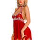 High Neck Contrast Lace Babydoll
