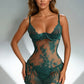 Delicate Red Lace Underwire Chemise