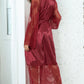 Long Satin and Lace Robe