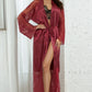 Long Satin and Lace Robe