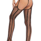 Rhinestone Striped Garter Stockings