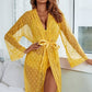 French Dot Mesh Robe and Bra Set
