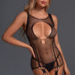 Seamless Chemise with Attached Garters