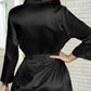 Plus Size Classic Satin Robe