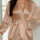 Plus Size Classic Satin Robe