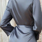 Plus Size Classic Satin Robe