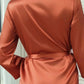 Plus Size Classic Satin Robe