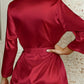 Plus Size Classic Satin Robe