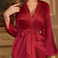 Plus Size Classic Satin Robe