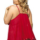 Plus Size Mesh and Floral Babydoll