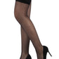 Plus Size Basic Net Stockings with Lace