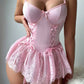 Lace Skirted Babydoll Set