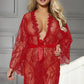 Short Eyelash Lace Robe