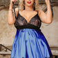 Plus Size Satin and Lace Babydoll