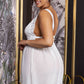 Plus Size Deep V Mesh Babydoll