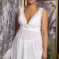 Plus Size Deep V Mesh Babydoll