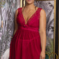 Plus Size Deep V Mesh Babydoll