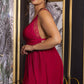 Plus Size Deep V Mesh Babydoll