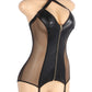 Pleather Deep V Halter Chemise