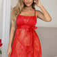 Plus Size Eyelash Lace Babydoll and Thong