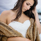 Brown Faux Fur Shawl (Butterfly Brw04)