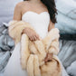 Champagne Faux Fur Shawl (Lilian Cha03)