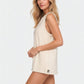 Trophy Yoga relaxed fit tank top in ivory, made in USA