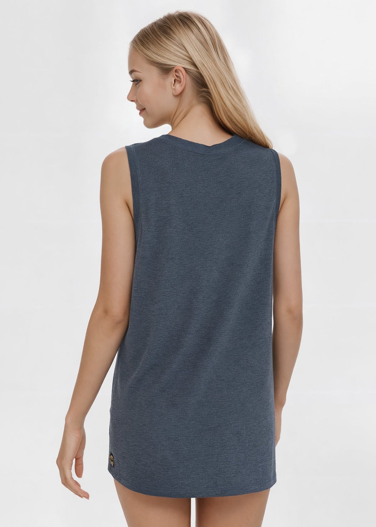 Trophy Yoga relaxed fit tank top made in USA, sleeveless shirt in a soft casual style