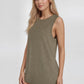 Trophy Yoga relaxed fit tank top, made in USA, displayed on model