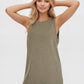 Trophy Yoga relaxed fit tank top, made in USA, shown from the front in a solid color