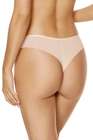 Sheer Mesh Embroidered Brazilian Thong Gorteks Soleil-1