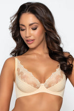 Lace Plunge Bra PariPari Sophia Beige-0