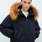 Vivienne Genuine Red Fox Trim Down Insulated Coat