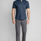 Short Sleeve Button Down Polo Dot // Navy