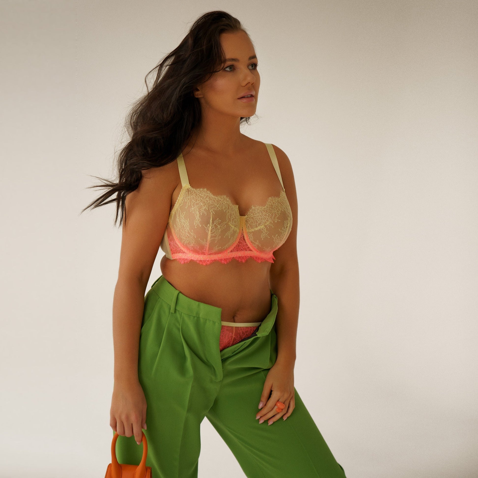 Kinga Sunday Sheer Lace Full Figure Bra-3