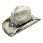 Peter Grimm Salgado straw cowboy hat in natural woven design from HatCountry
