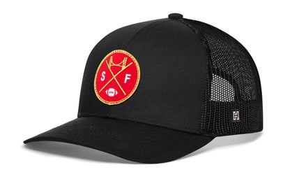 San Francisco Football Trucker Hat  |  Red SF X Snapback