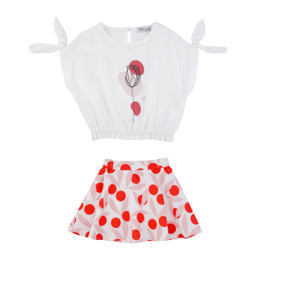 Tulip Circles Girls Casual Set - Farnelli