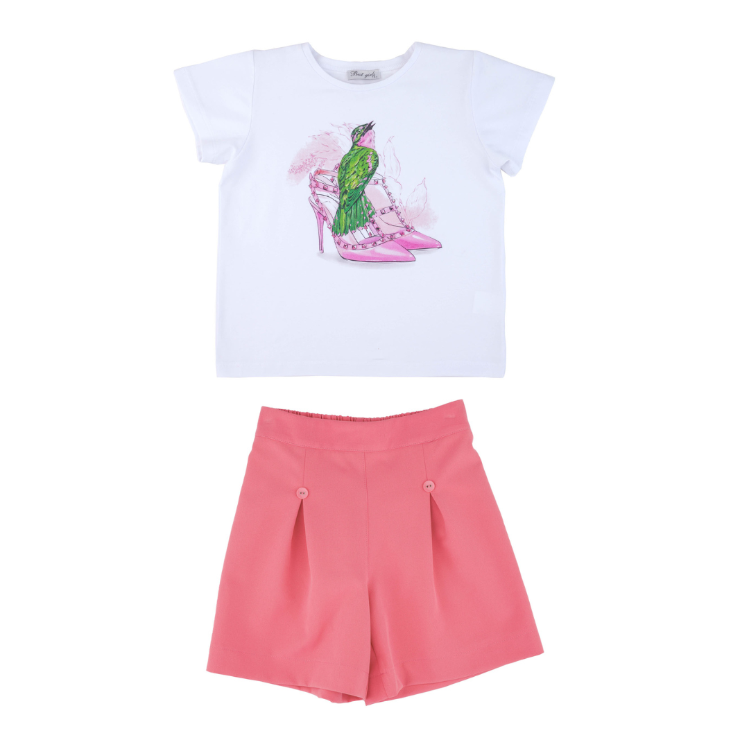 Birdie Heels Girls Casual Set-2