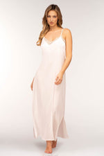 Unikat Ginny Satin Double-Strap Lace-Trim Slip-0