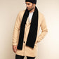 Napoli (black) - Italian 100% cashmere ribbed scarf (unisex)