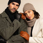 Napoli (black) - Italian 100% cashmere ribbed scarf (unisex)