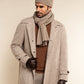 Napoli (brown) - Italian 100% cashmere ribbed scarf (unisex)
