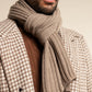 Napoli (brown) - Italian 100% cashmere ribbed scarf (unisex)