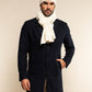 Napoli (cream) - Italian 100% cashmere ribbed scarf (unisex)
