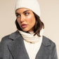 Napoli (cream) - Italian 100% cashmere ribbed scarf (unisex)