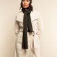 Napoli (dark green) - Italian 100% cashmere ribbed scarf (unisex)