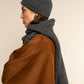 Napoli (dark grey) - Italian 100% cashmere ribbed scarf (unisex)